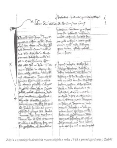 První zpráva z 1348